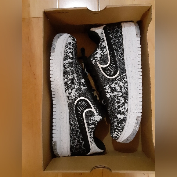 Nike air force 1 flyknit crater size 11 black white oreo men's new - Picture 5 of 10